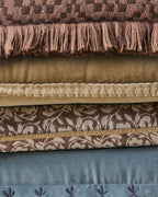 Mavelle Townes Wheat Velvet Pillow throw pillow - Styled in Room