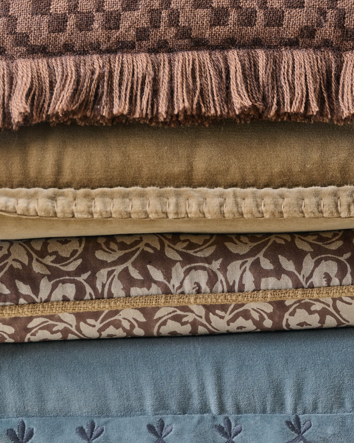 Mavelle Townes Wheat Velvet Pillow throw pillow - Styled in Room