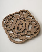 Mavelle Cast Antique Brass Joy Trivet trivet