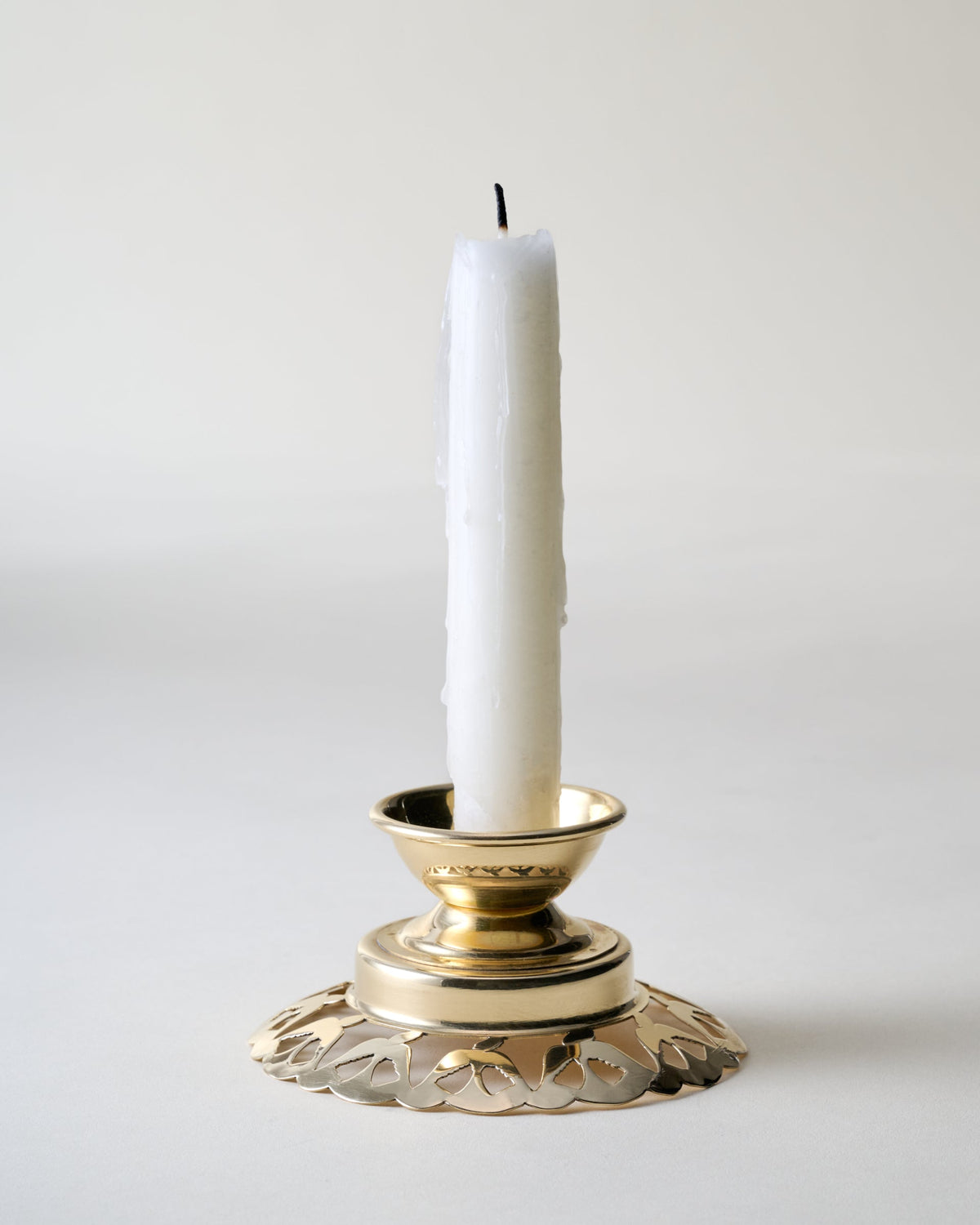 Mavelle Solid Brass Dove Taper Holder candle holder - Detail View