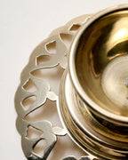 Mavelle Solid Brass Dove Taper Holder candle holder - Styled in Room