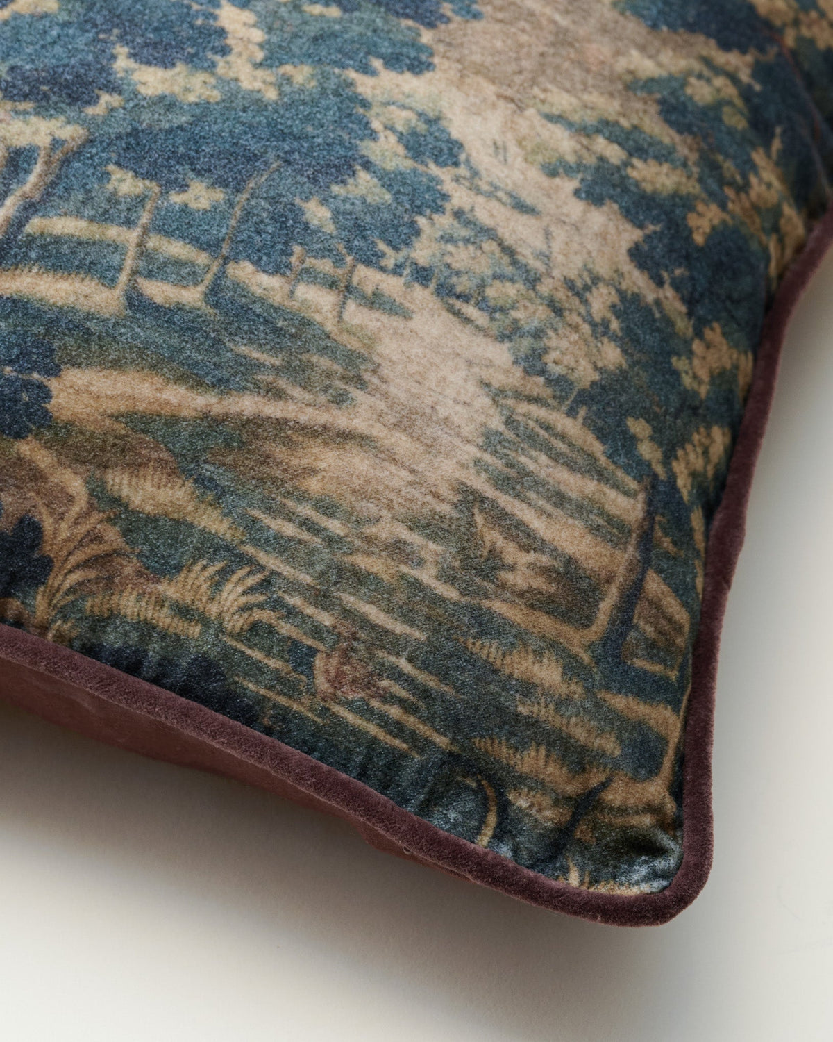 Mavelle Evergrove Printed Velvet Pillow throw pillow - Close-Up
