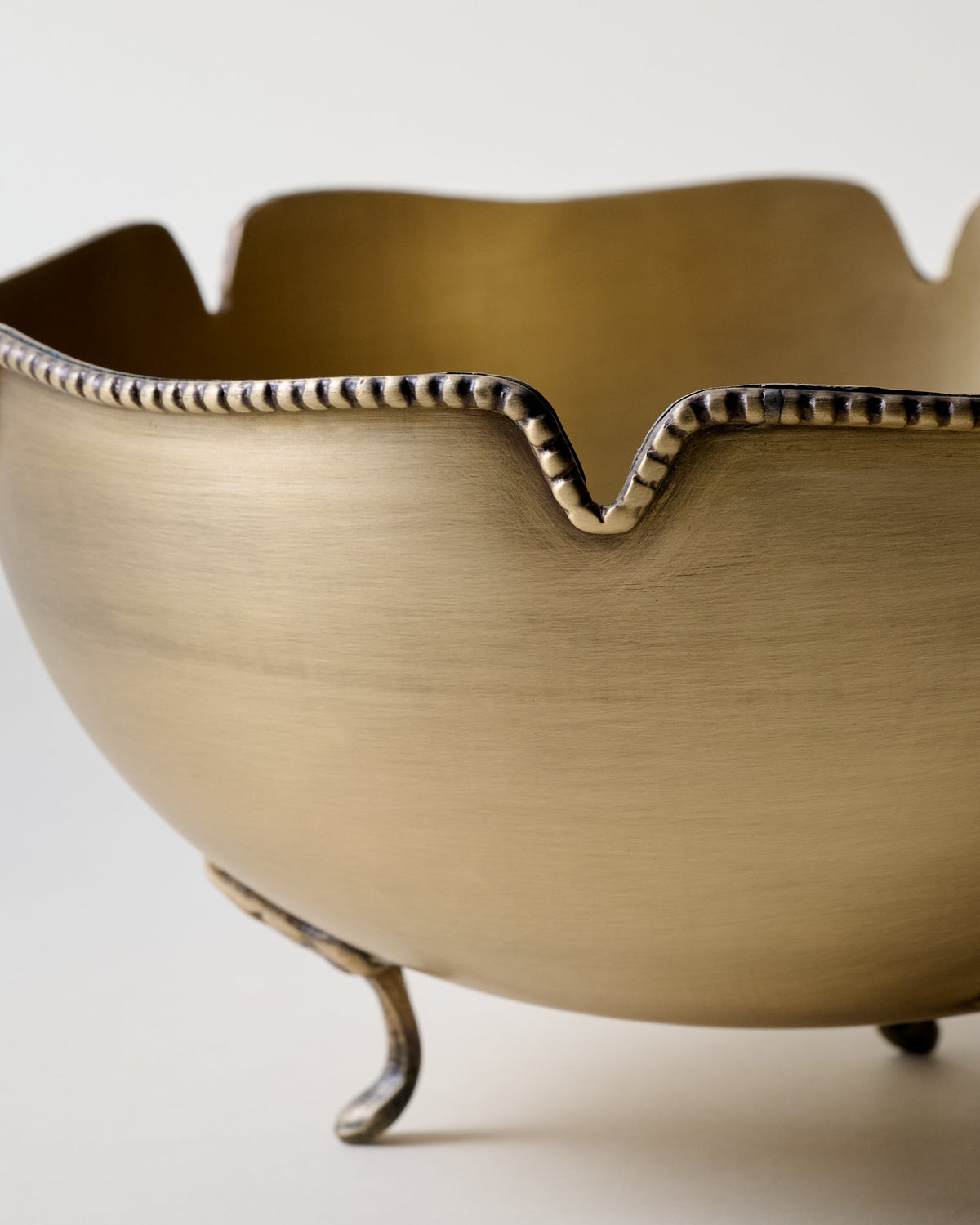 Mavelle Antique Brass Footed Bowl bowl - Styled in Room