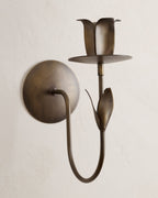 Mavelle Antique Brass Forged Tulip Wall Sconce wall sconce