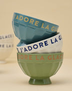 Mavelle J'adore la Glace French Dessert Bowl bowl - Styled in Room