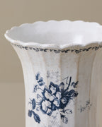 Mavelle Heirloom Garden Navy Floral Footed Vase vase