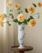 Mavelle Heirloom Garden Navy Floral Footed Vase vase - Styled in Room