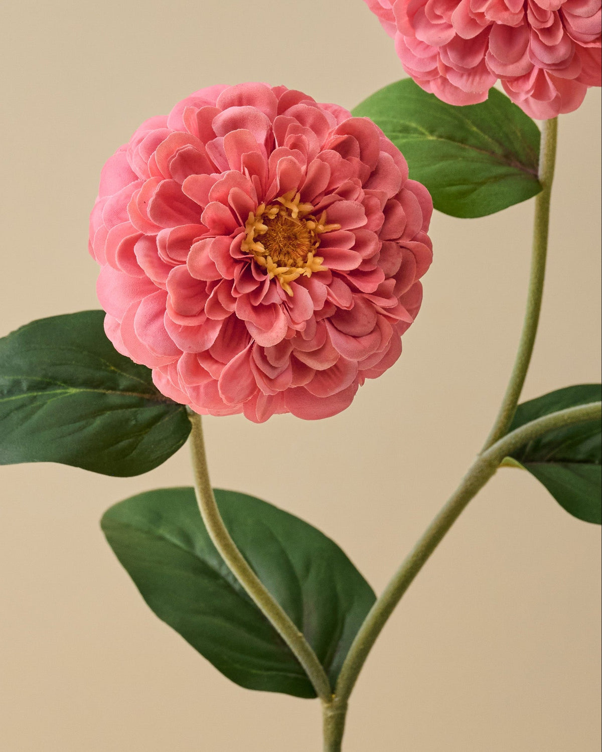 Mavelle Real Touch Zinnia Stem faux floral stem - Side View
