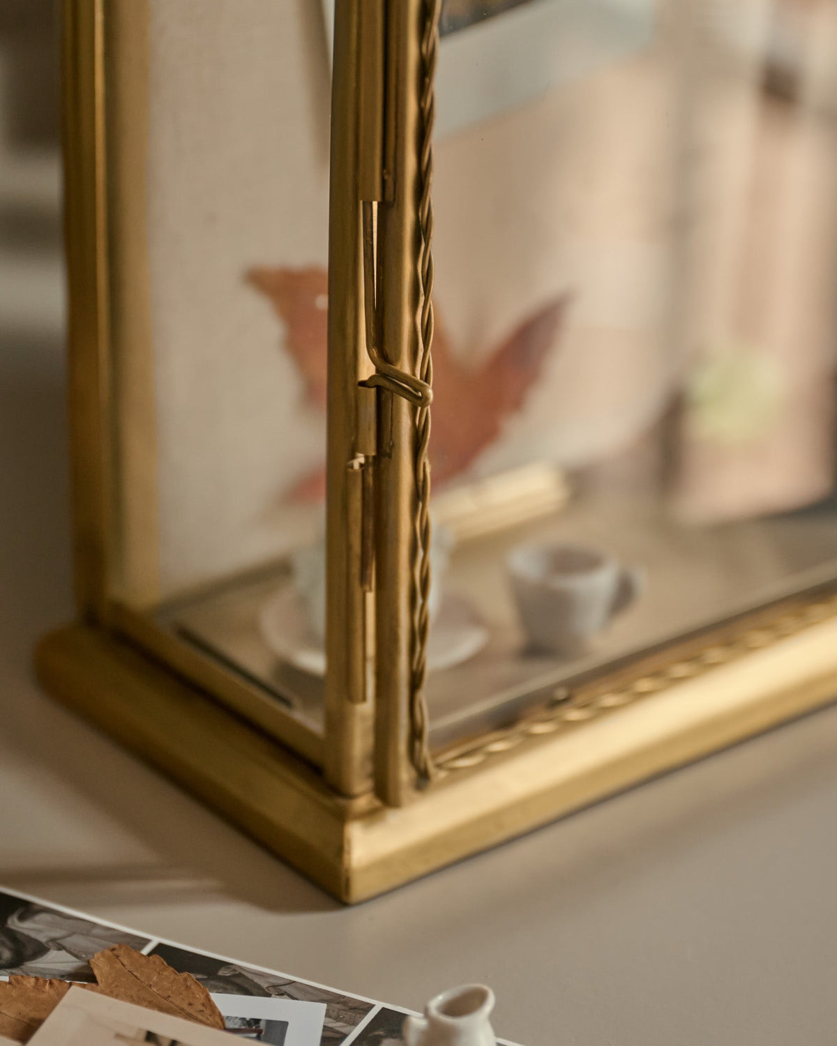 Mavelle Antique Brass Tabletop Your Story Box decorative box - Close-Up