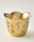 Mavelle Solid Brass Floral Candle Holder candle holder