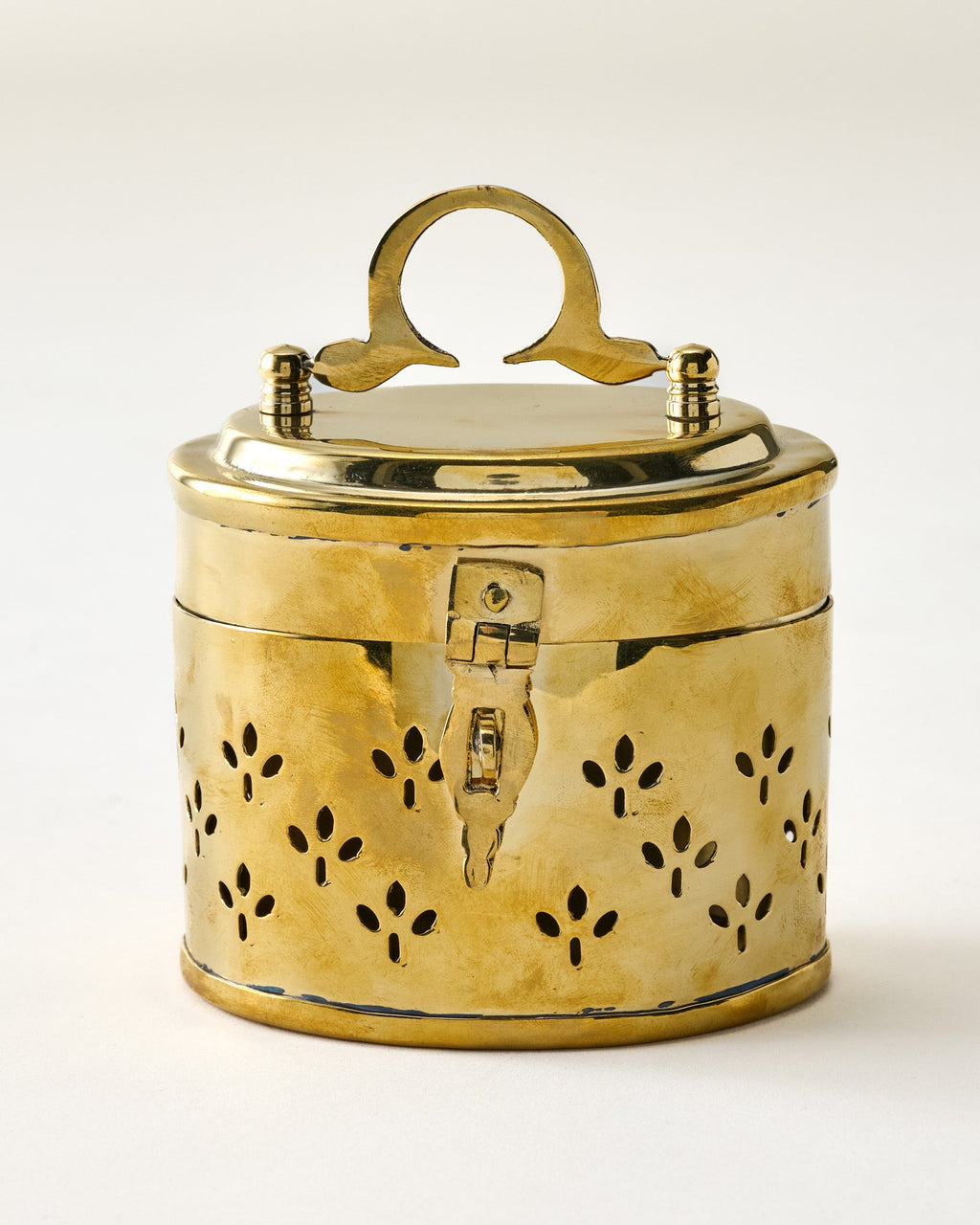 Mavelle Vintage Inspired Solid Brass Trinket Box decorative box