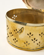 Mavelle Vintage Inspired Solid Brass Trinket Box decorative box - Styled in Room