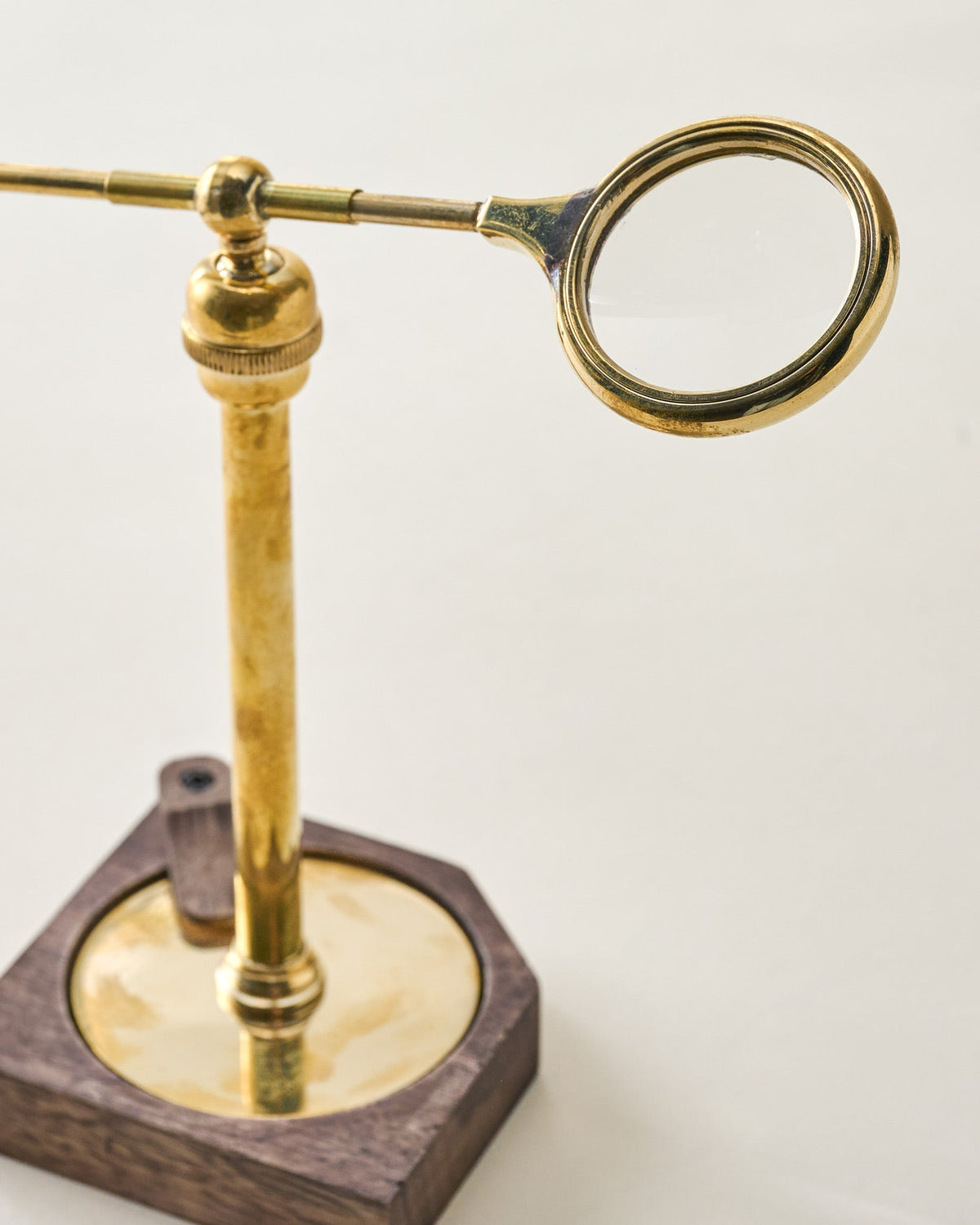 Mavelle Solid Brass Magnifying Glass on Stand decorative accent - Styled in Room