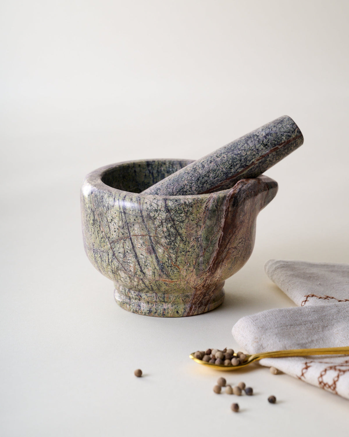 Mavelle Forest Marble Mortar and Pestel kitchen tool