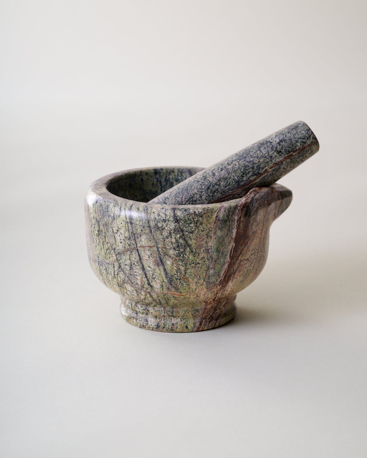 Mavelle Forest Marble Mortar and Pestel kitchen tool - Styled in Room