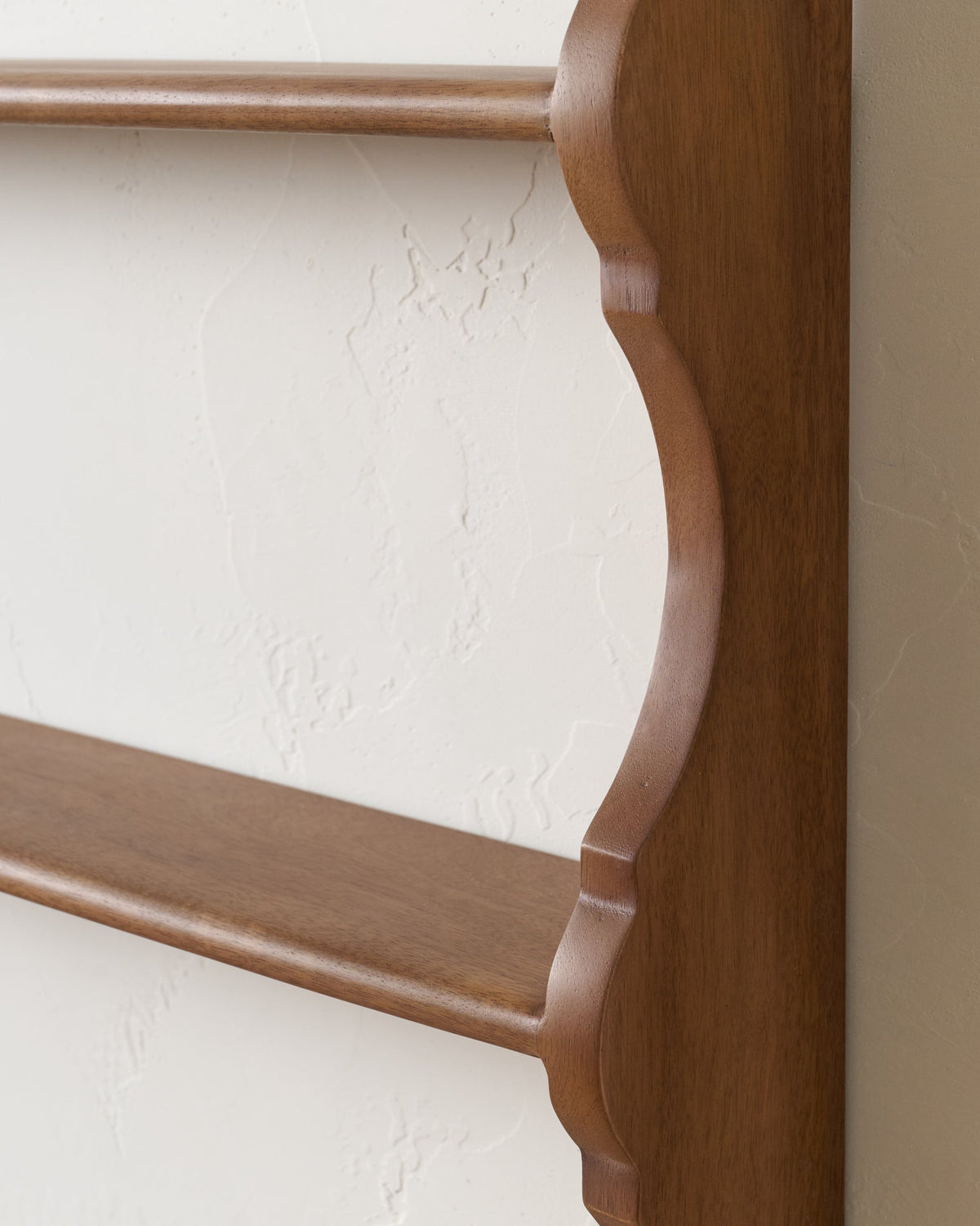 Mavelle Tapered Scallop Wood Wall Shelf wall shelf - Side View