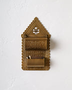 Mavelle Antique Brass Iron Match Holder mirror - Detail View