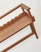 Mavelle Anderson Scallop Shelf with Rail wall shelf - Side View