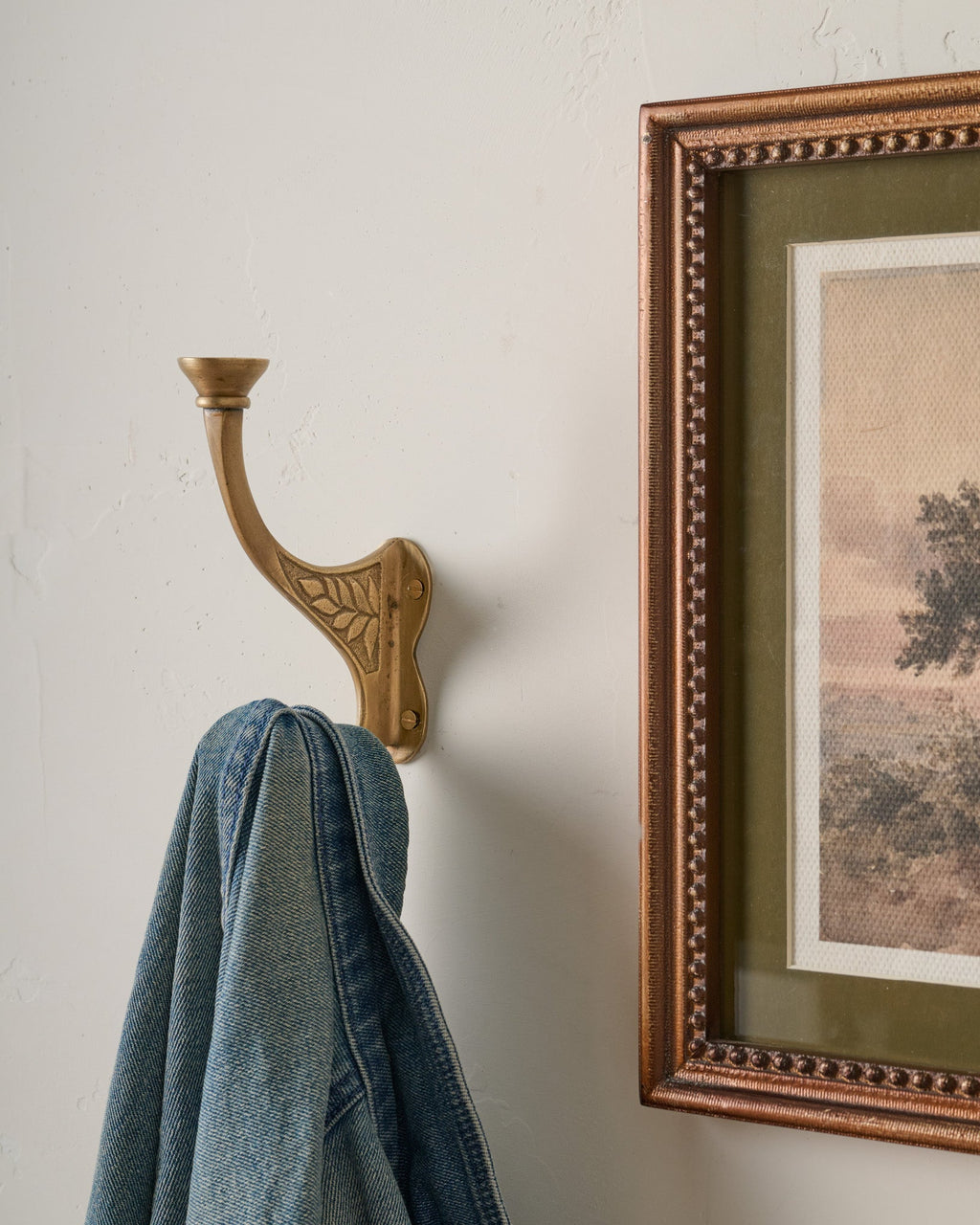 Mavelle Collins Antique Brass Hook wall hook - Detail View