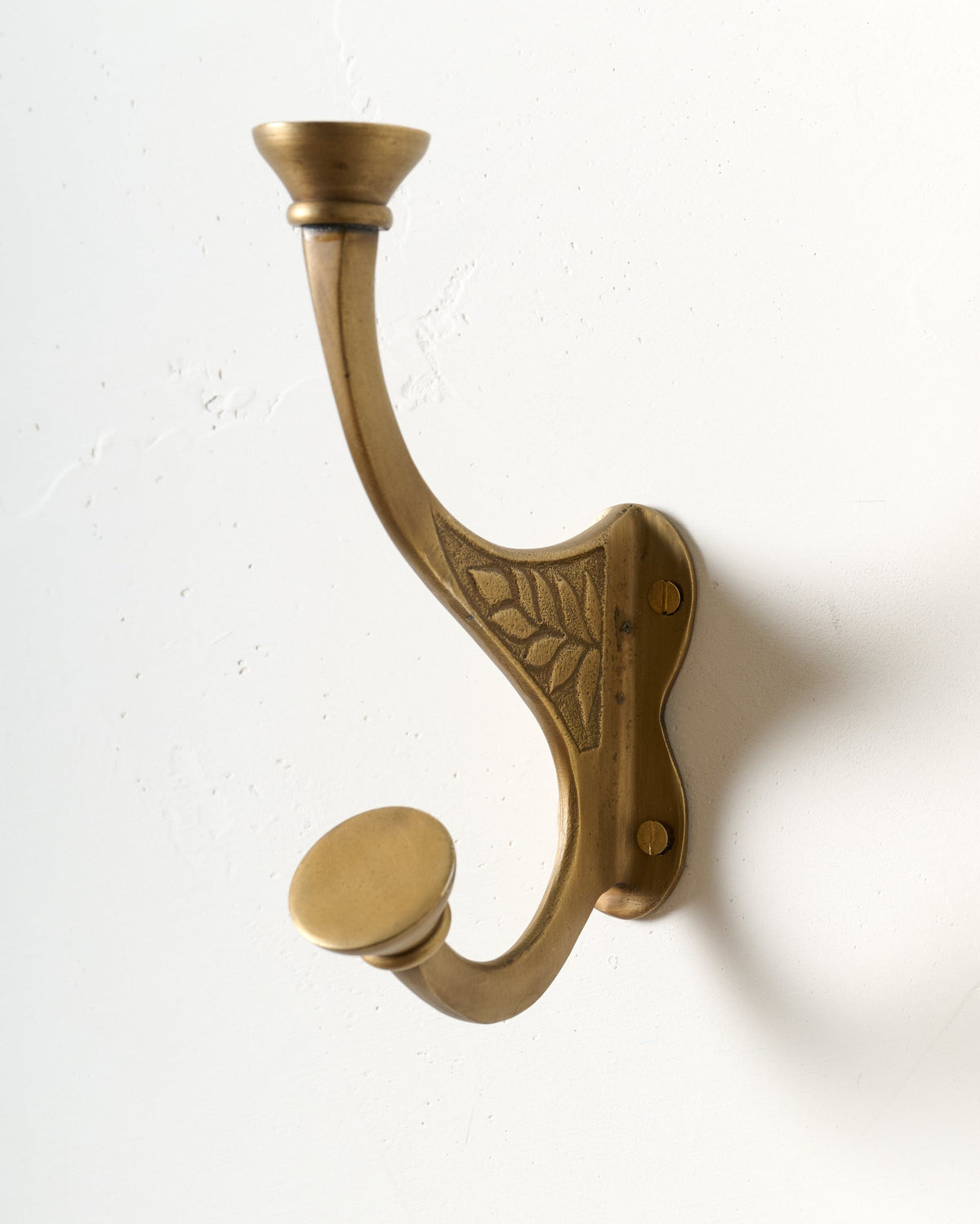 Mavelle Collins Antique Brass Hook wall hook - Styled in Room