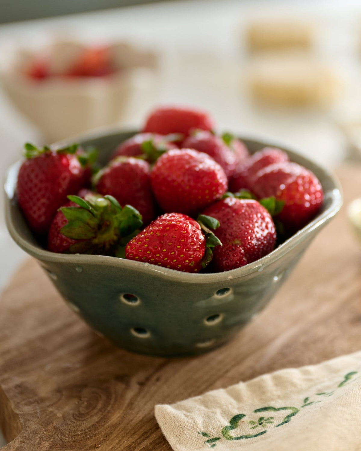 Mavelle Ceramic Berry Bowl bowl - Styled in Room