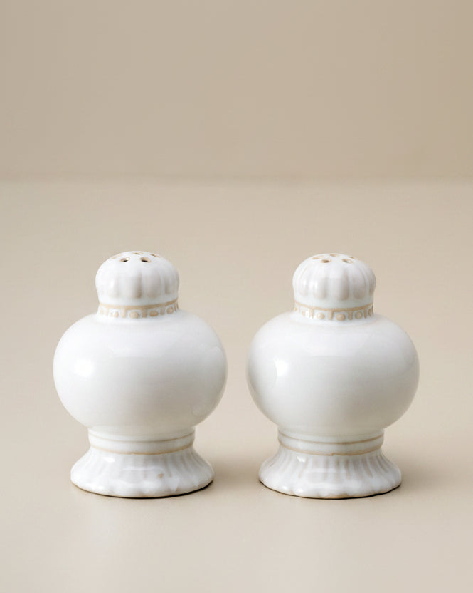 Mavelle Antique White Margaret Vintage-Inspired Salt & Pepper Set salt and pepper set - Detail View