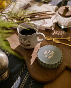 Mavelle Micro-Scallop Floral Coaster Set of Four coaster set