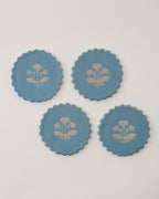 Mavelle Micro-Scallop Floral Coaster Set of Four coaster set - Styled in Room