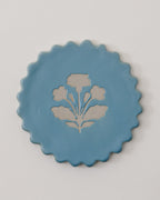 Mavelle Micro-Scallop Floral Coaster Set of Four coaster set - Close-Up