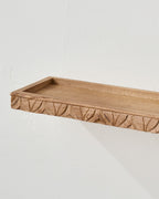 Mavelle Beckett Carved Wood Shelf wall shelf - Side View