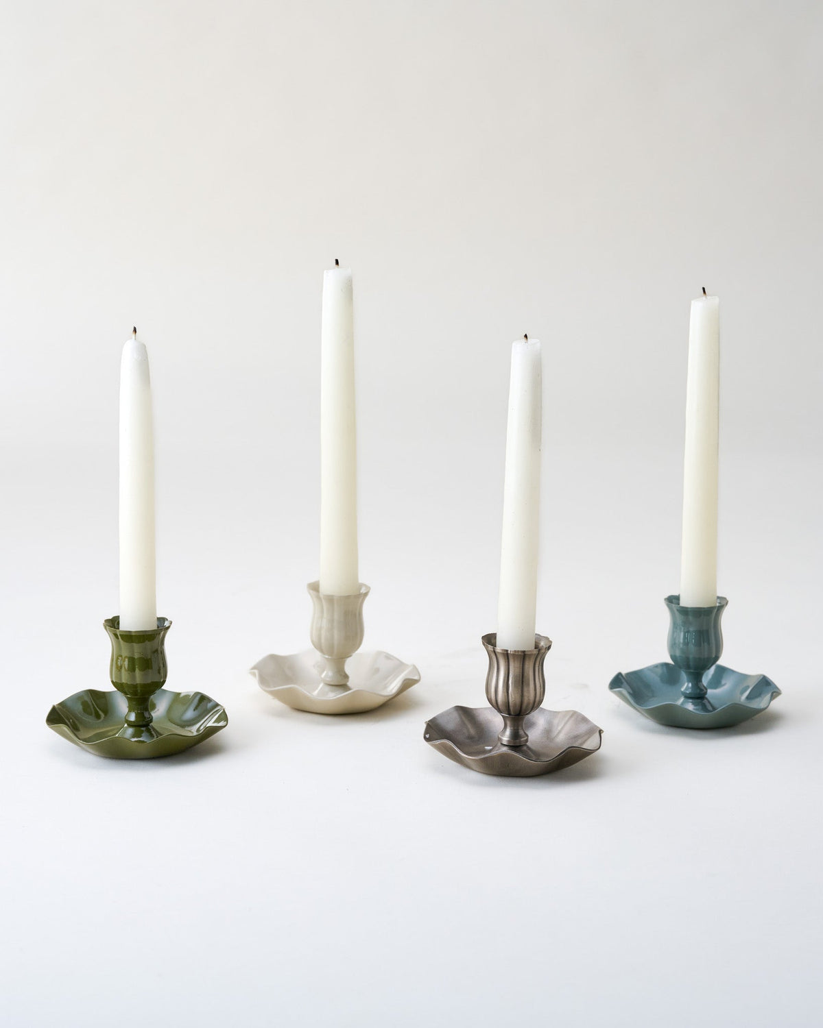 Mavelle Ruffle Taper Holder candle holder - Detail View