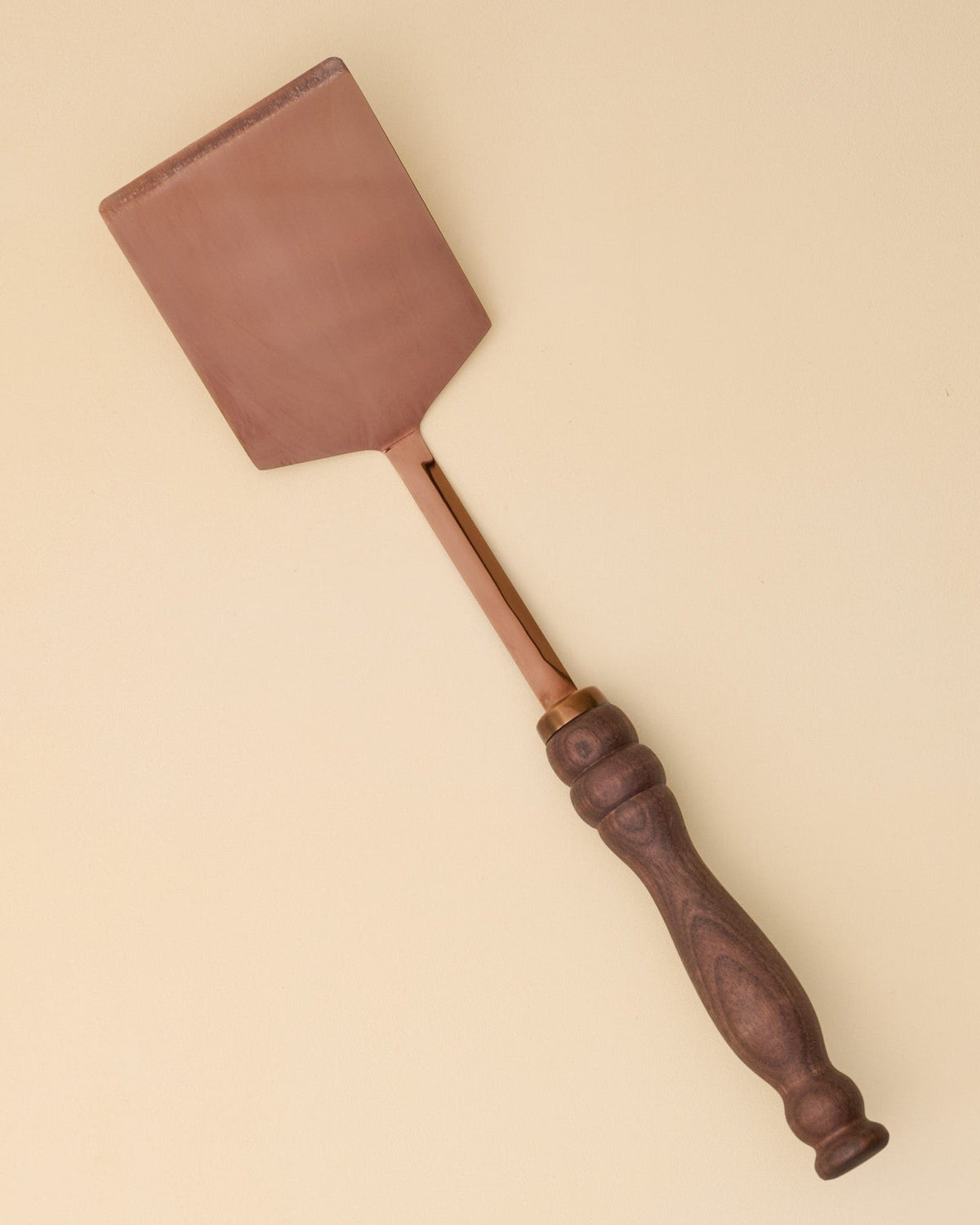 Mavelle Walnut Handle & Copper Turner kitchen tool - Detail View