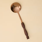 Mavelle Walnut Handle & Copper Slotted Spoon kitchen tool - Detail View