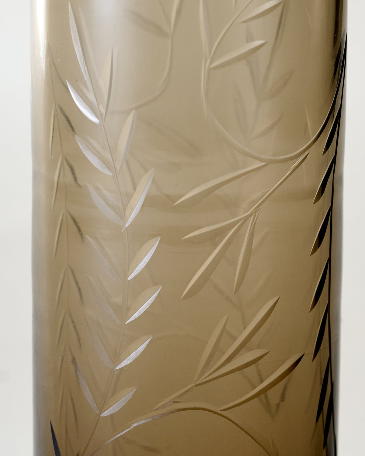 Mavelle Recycled Etched Glass Tumbler, Brown drinking glass - Alternate View