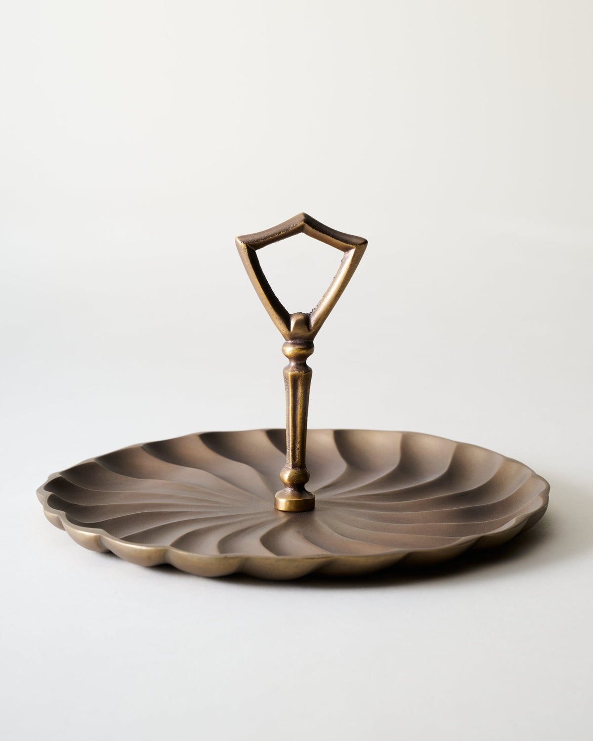 Mavelle Antique Brass Snack Tray decorative tray - Detail View
