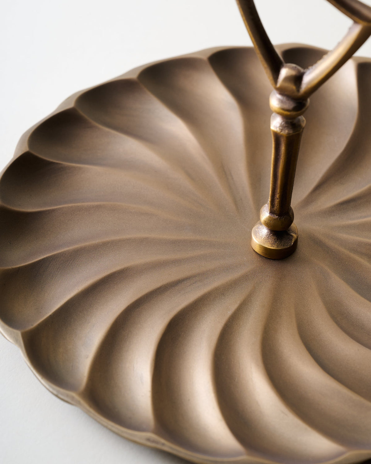 Mavelle Antique Brass Snack Tray decorative tray - Styled in Room