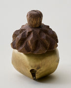 Mavelle Acorn Jingle Bell Place Card Holder decorative accent - Styled in Room