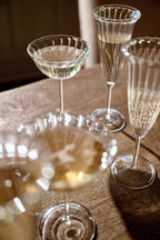 Mavelle Fluted Coupe Glass drinking glass - Styled in Room