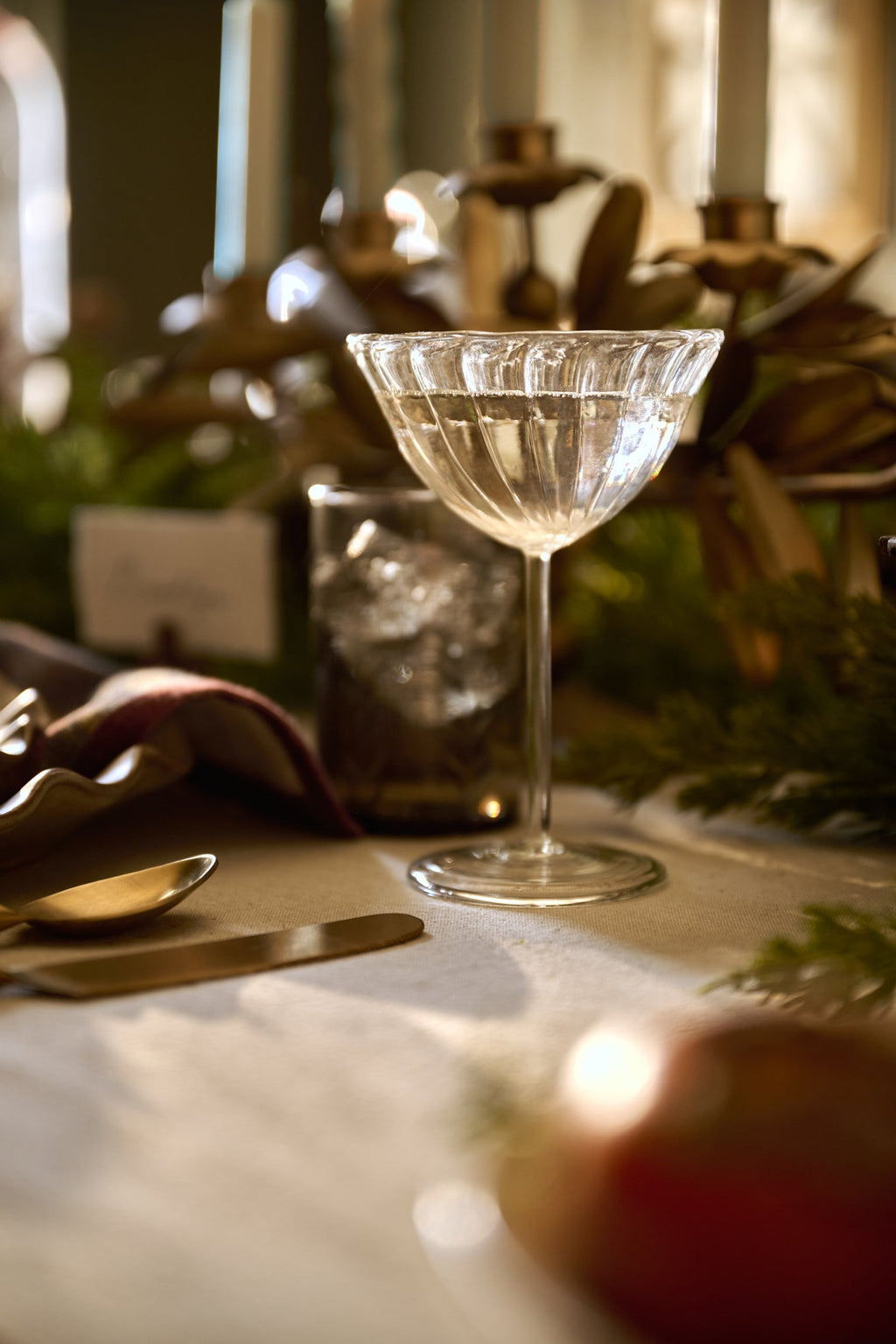 Mavelle Fluted Coupe Glass drinking glass - Detail View