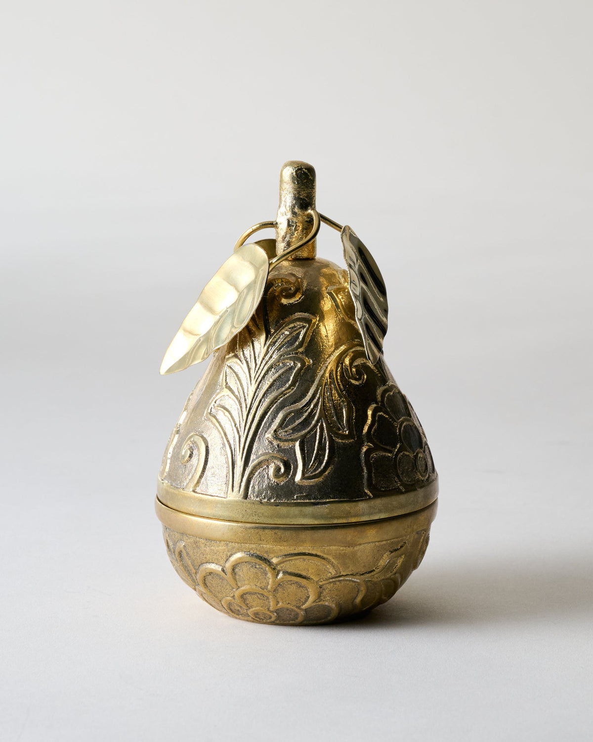 Mavelle Antique Brass Pear Sitabout decorative accent - Detail View