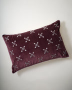 Mavelle Noella Hand-Beaded Velvet Lumbar Pillow throw pillow - Detail View