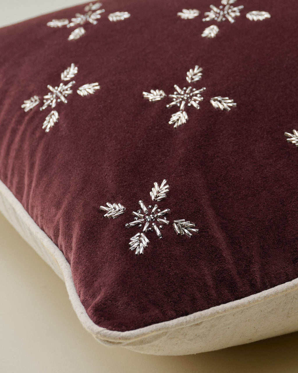 Mavelle Noella Hand-Beaded Velvet Lumbar Pillow throw pillow