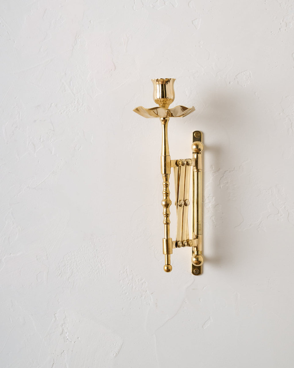 Mavelle Solid Brass Accordion Wall Sconce wall sconce - Styled in Room