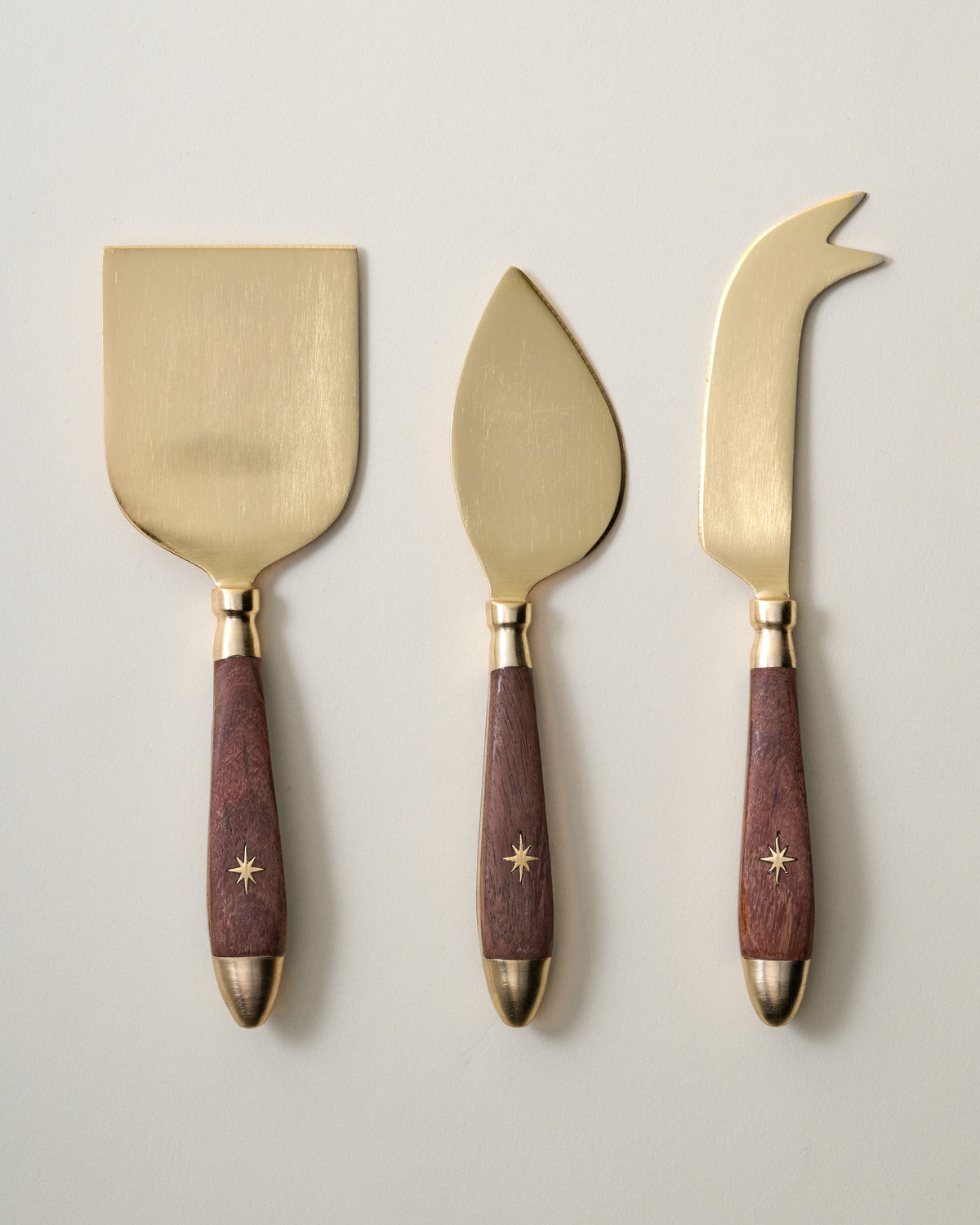 Mavelle Brass Inlay Cheese Knife Set kitchen tool
