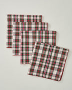 Mavelle Classic Christmas Plaid Napkin Set of Four cloth napkin set - Detail View