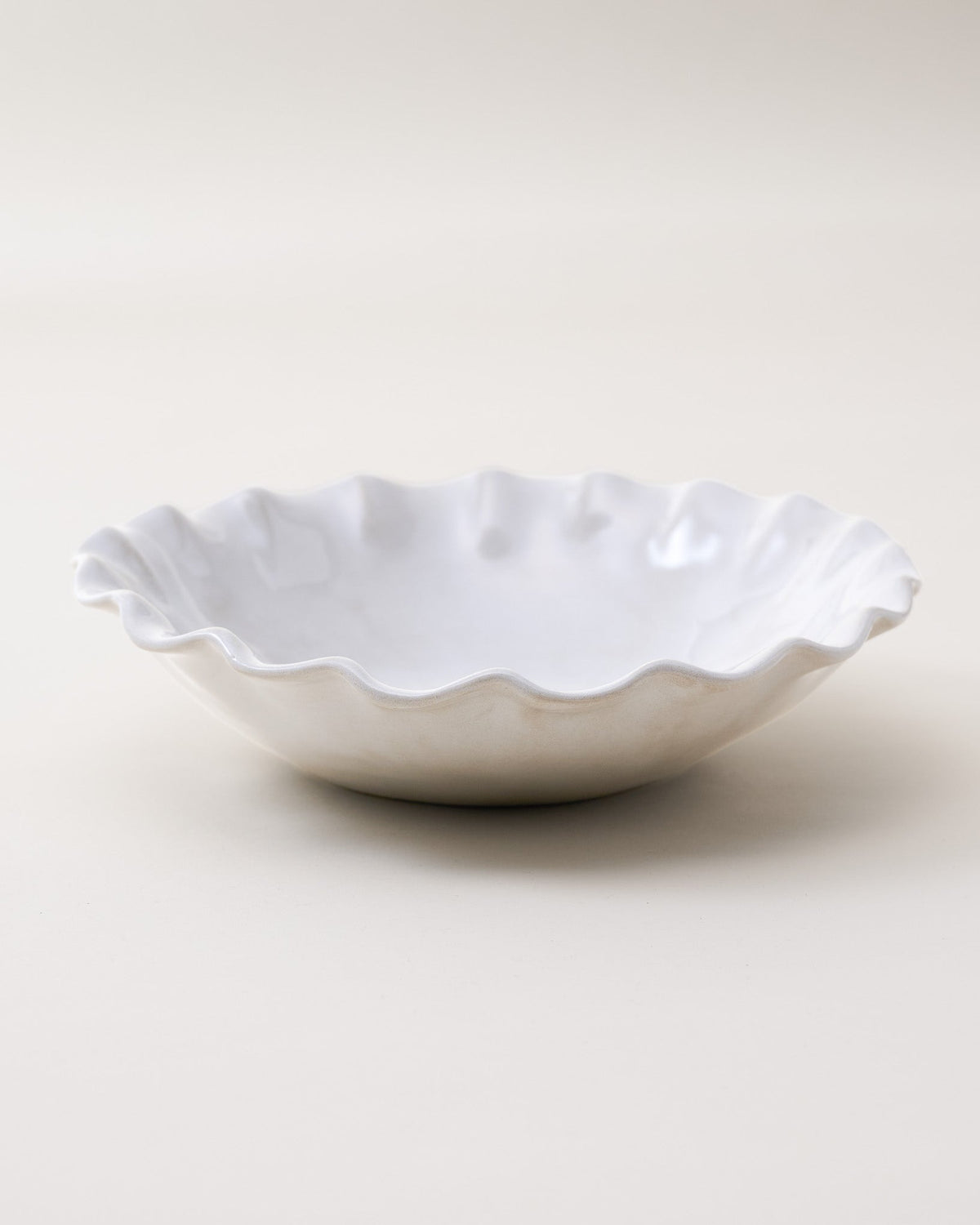 Mavelle Cream Organic Ruffle Edge Cereal Bowl bowl - Detail View