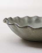 Mavelle Green Organic Ruffle Edge Cereal Bowl bowl - Styled in Room