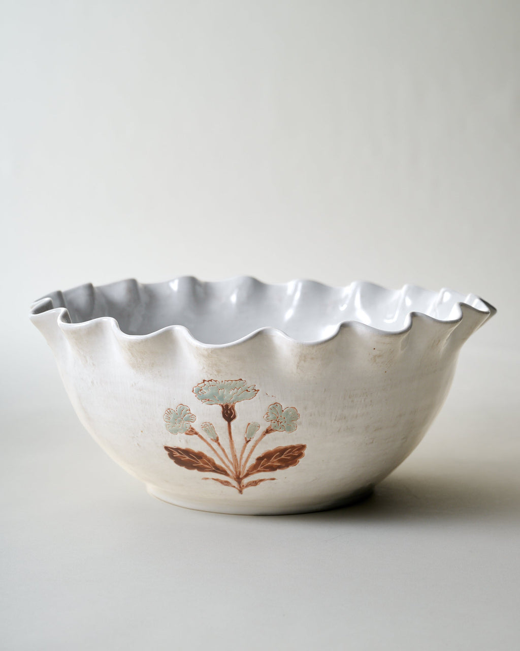 Mavelle Elaine Floral Serving Bowl serving piece - Styled in Room
