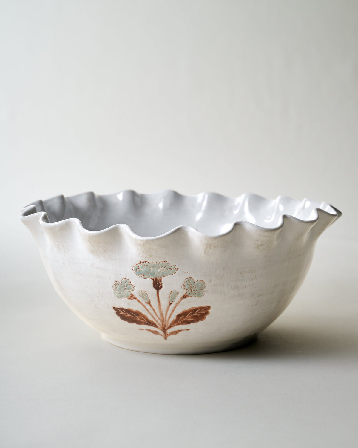 Mavelle Elaine Floral Serving Bowl serving piece - Styled in Room