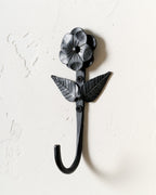 Mavelle Forged Iron Floral Hook I wall hook